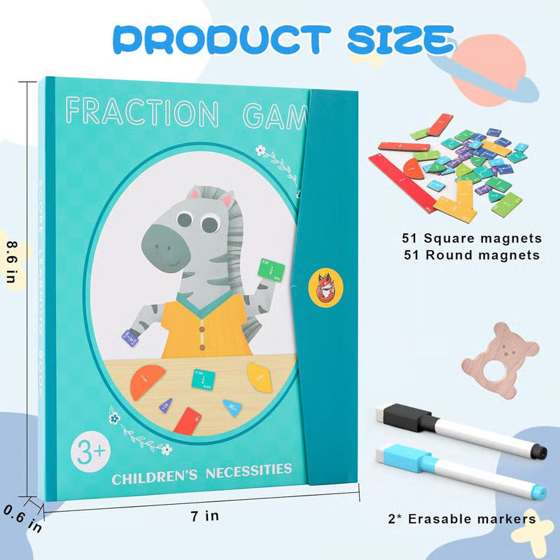 🔥Magnetic Fraction Demonstration Book, 1 Set Math Teaching Aid