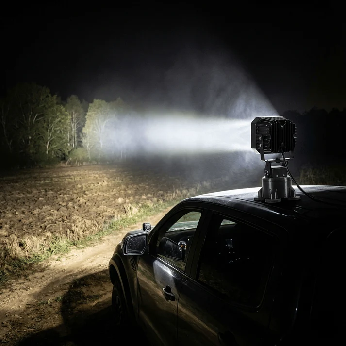 Motorized Remote Control Laser LED Searchlight: Command the Night！💡🔥✨