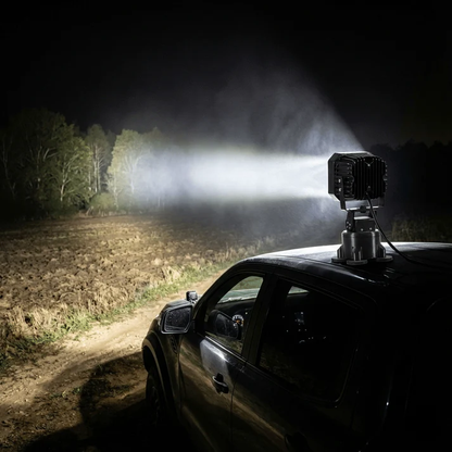 Motorized Remote Control Laser LED Searchlight: Command the Night！💡🔥✨