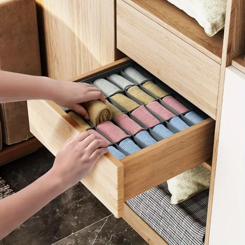 🧦24-Compartment Storage Basket - Sock Drawer Organiser
