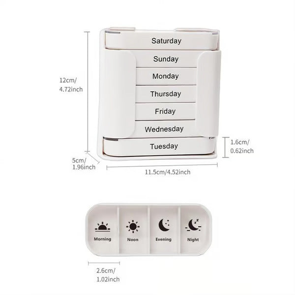 💊 Stay on Track - ✨7-Day Medication Organizer - For Effortless Health Management! 📅