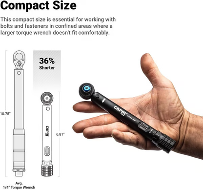 ⚡HOT SALE 49% OFF🔥🔧CAPRI 1/4" Drive Mini Torque Wrench Set, 30-140 in-lbs