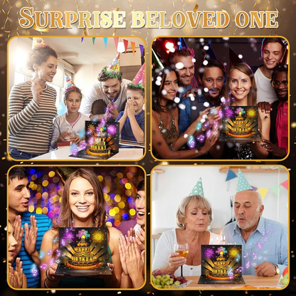 🔥LAST DAY SALE 70% OFF!!🎉3D Pop Up Musical Birthday Card with Lights & Song🎵🎂