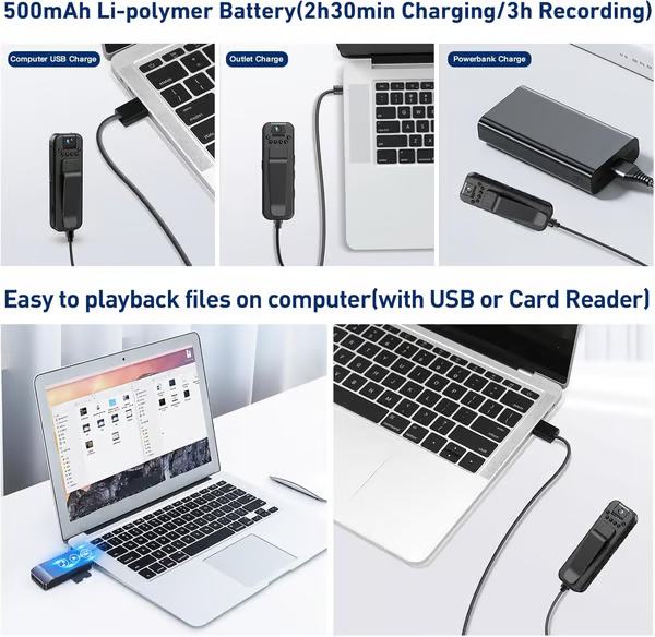 🏆Flash Sale⚡ 50K+ SOLD! Almost Gone-🔥HD 1080P Rechargeable Mini Body Camera With Night