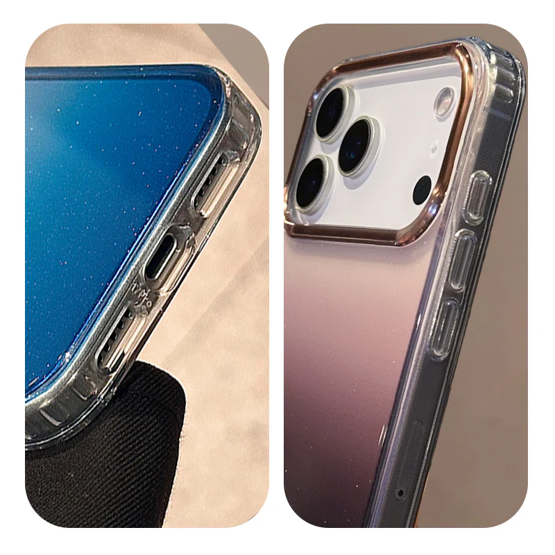 📱LEKCASE iPhone 17 Series Magnetic Transparent Gradient Shockproof Case