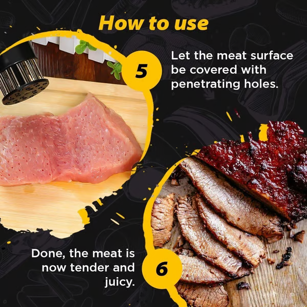 🔥LAST DAY 50% OFF -❄️🥩Stainless Steel Meat Tenderizer Needle 21 Pin Steak BBQ Kitchen Cooking Tool