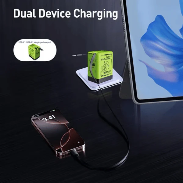 2026 New Arrival🔥2-in-1 GaN Compatible with 120W Fast Charger