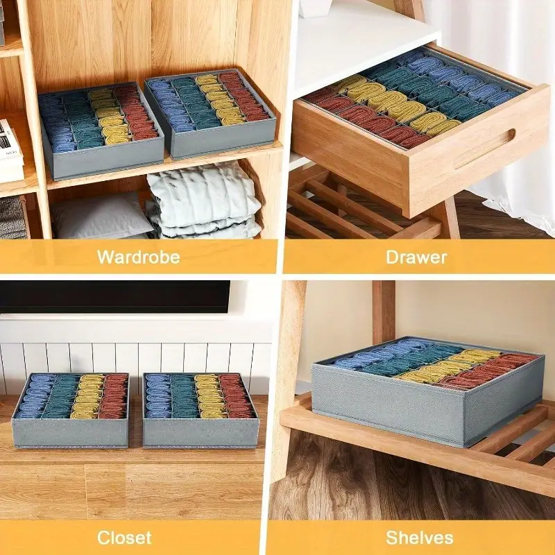 🧦24-Compartment Storage Basket - Sock Drawer Organiser