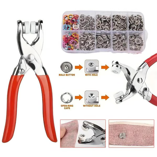 🔥LAST DAY 50% OFF -🧵 Sewing Kit with 100pcs Metal Buttons – Manual Pliers Tool Included