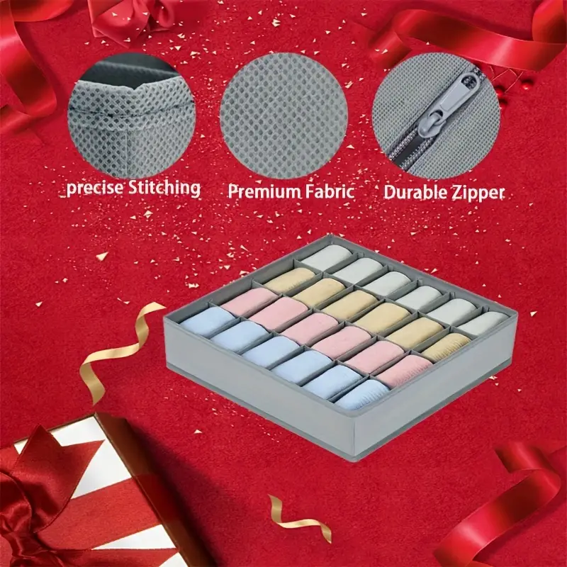 🧦24-Compartment Storage Basket - Sock Drawer Organiser