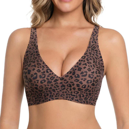💖LAST DAY SALE 50% OFF💕Womens Comfortable Wireless Bralettes Seamless Deep V Everyday Bra