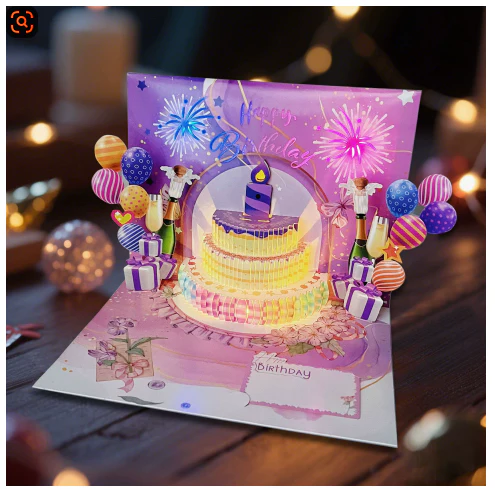 🔥LAST DAY SALE 70% OFF!!🎉3D Pop Up Musical Birthday Card with Lights & Song🎵🎂