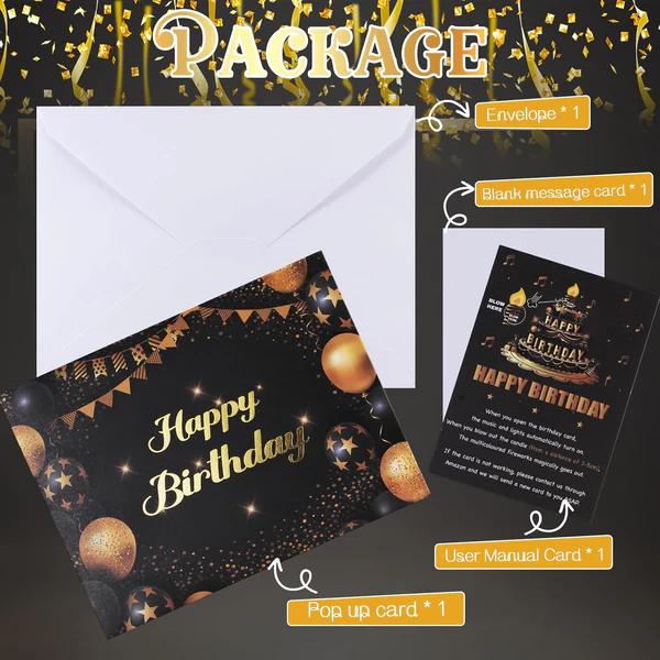 🔥LAST DAY SALE 70% OFF!!🎉3D Pop Up Musical Birthday Card with Lights & Song🎵🎂