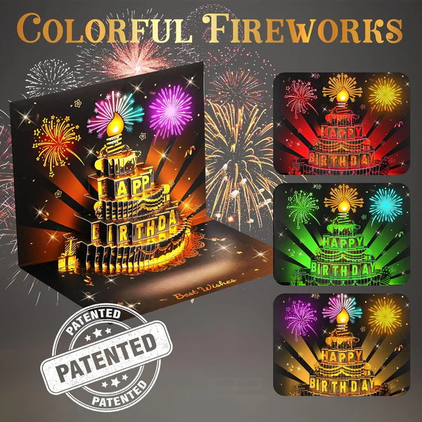 🔥LAST DAY SALE 70% OFF!!🎉3D Pop Up Musical Birthday Card with Lights & Song🎵🎂