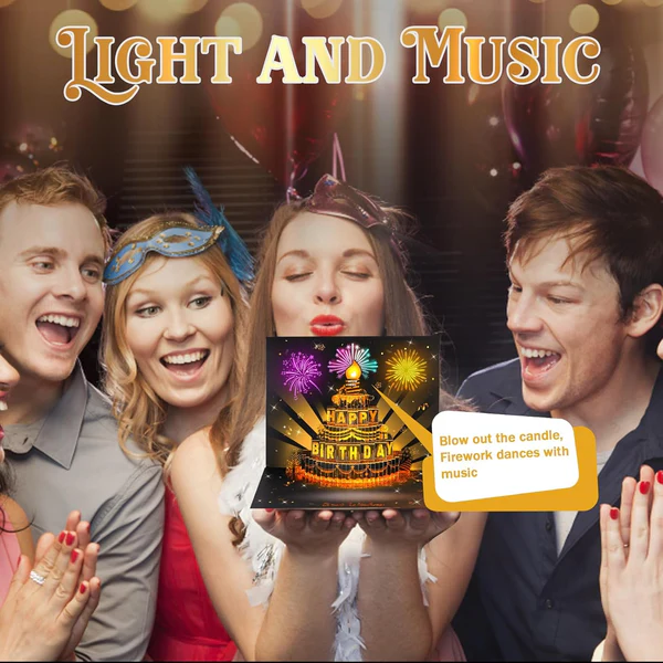 🔥LAST DAY SALE 70% OFF!!🎉3D Pop Up Musical Birthday Card with Lights & Song🎵🎂
