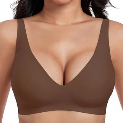 💖LAST DAY SALE 50% OFF💕Womens Comfortable Wireless Bralettes Seamless Deep V Everyday Bra