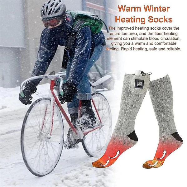 Heated Socks with Adjustable Temperature - Upgraded Batteries - Unisex