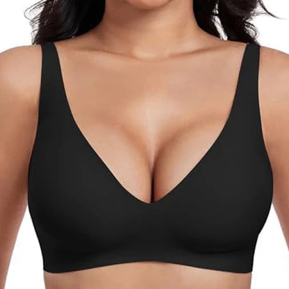 💖LAST DAY SALE 50% OFF💕Womens Comfortable Wireless Bralettes Seamless Deep V Everyday Bra
