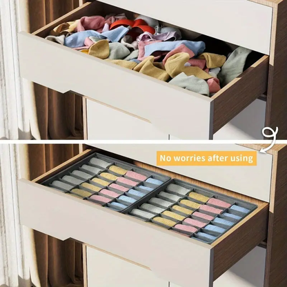 🧦24-Compartment Storage Basket - Sock Drawer Organiser