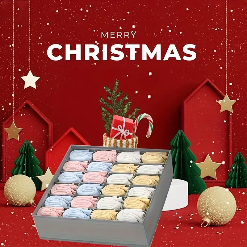 🧦24-Compartment Storage Basket - Sock Drawer Organiser