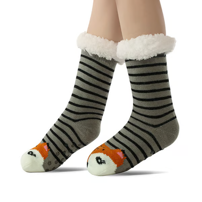 🧦Cute Animal Ultra-thick Cashmere Slipper Home Socks