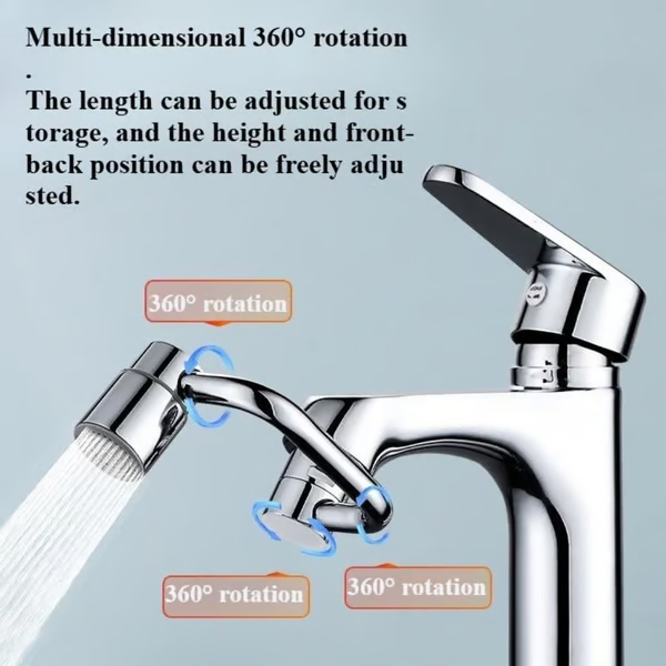 🚰Universal sink faucet-✨360° Rotatable Faucet Aerator Extension
