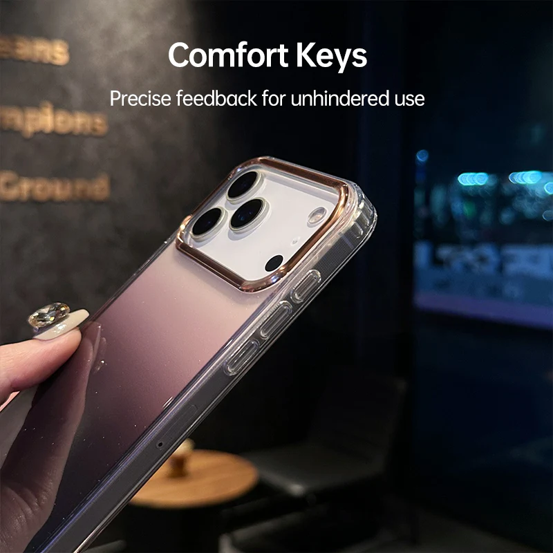 📱LEKCASE iPhone 17 Series Magnetic Transparent Gradient Shockproof Case