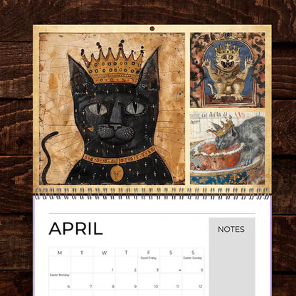 📅📆Medieval Cats with Crowns Calendar 2026