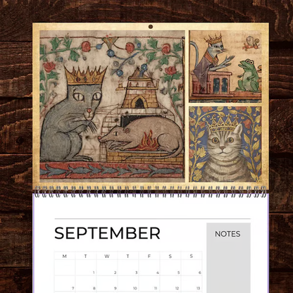 📅📆Medieval Cats with Crowns Calendar 2026
